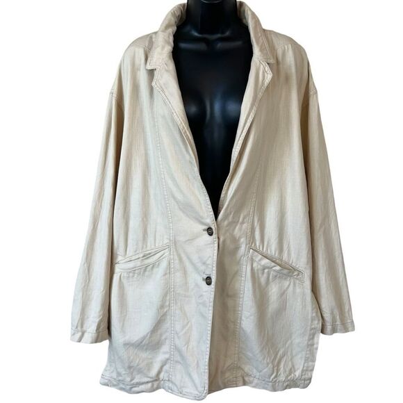 ANTHROPOLOGIE Pilcro Linen Blend Summer Blazer - Picture 1 of 14